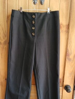 Ann Taylor Loft High Waist Button Fly Crop Pants - 10